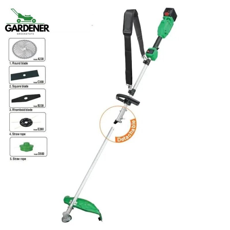 Cordless foldable lithium mower with foldable handle for easy storage