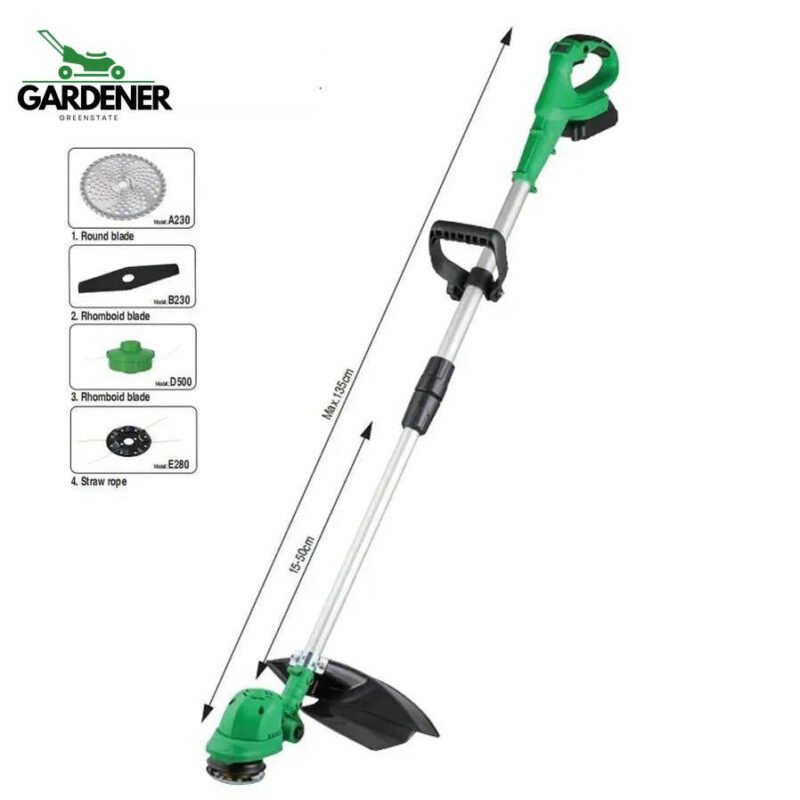 Cordless lawnmower with square blade for precision lawn cutting