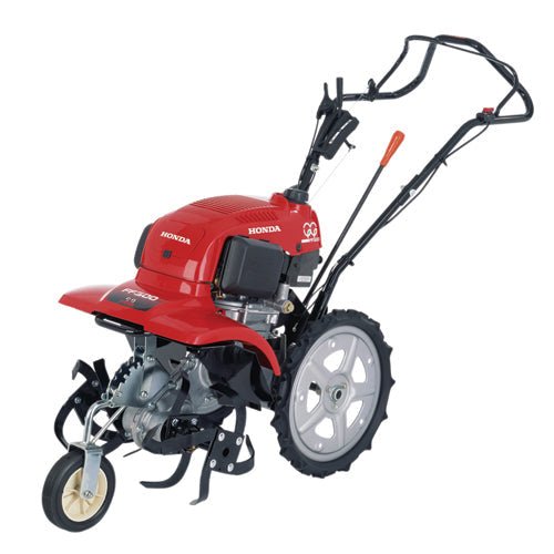 Honda FF300 Tiller Mid Mounted Engine Large Rear Drive Wheels Front Tines For Stability