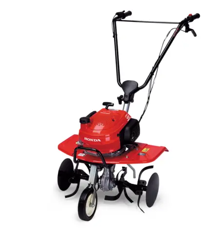 Honda F220 Tiller Mini Cultivator With Side Discs For Garden Soil Preparation And Tilling